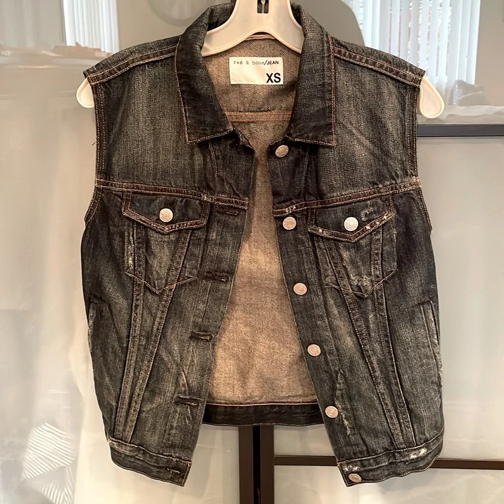 Rag & Bone Denim Vest - Picture 1 of 3